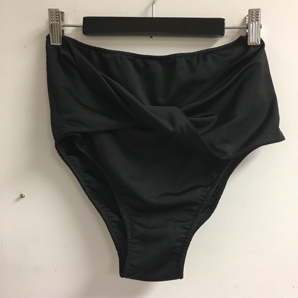 BLACK Samantha Pleet Vortex Bikini Bottom M - Picture 1 of 2
